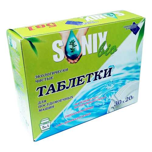 Таблетки для посудомоечных машин SonixBio 5в1 экологически чистые 30 штук 20 г в Швейный мир