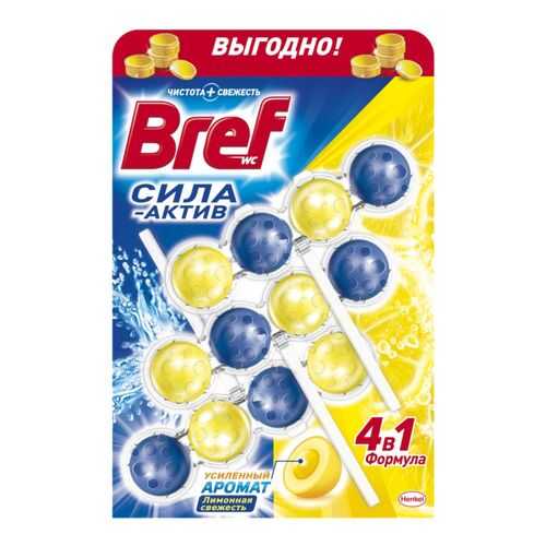 Блок для унитаза подвесной Bref сила-актив лимон 3*50 г в Швейный мир