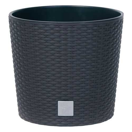 Кашпо для цветов Prosperplast 35/37,65 л Rato Round, антрацит, 2 предмета, DRTUS400L-S433 в Швейный мир