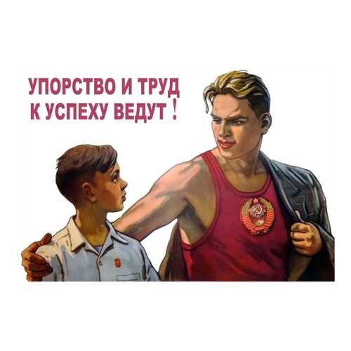 Плакат СТ-Диалог Упорство и труд к успеху ведут!, сов-856, лам.бумага, 90х60 см в Швейный мир