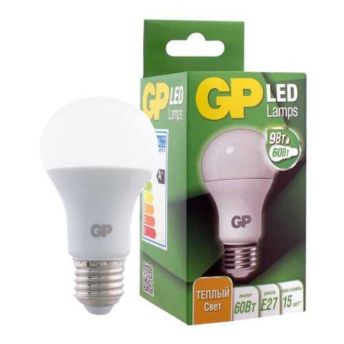 Лампа GP LEDA60-9WE27-27K-2CRB1 в Швейный мир