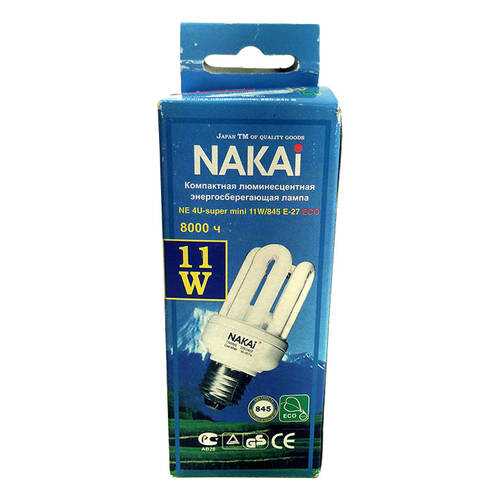 Лампа NE 4U super mini 11W/845 E-27 ECO 72706пц NAKAI в Швейный мир