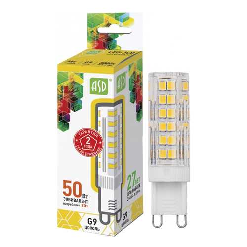 Лампочка ASD G9 220V 5W 400Lm 3000К LED-JCD-standard в Швейный мир