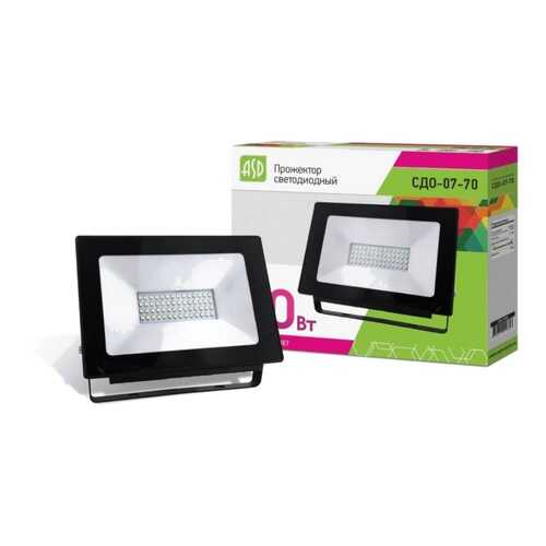 Прожектор светодиодный ASD СДО-07 70W (5600lm) SMD 6500K, 240x175x38мм, черный, IP65, 8607 в Швейный мир
