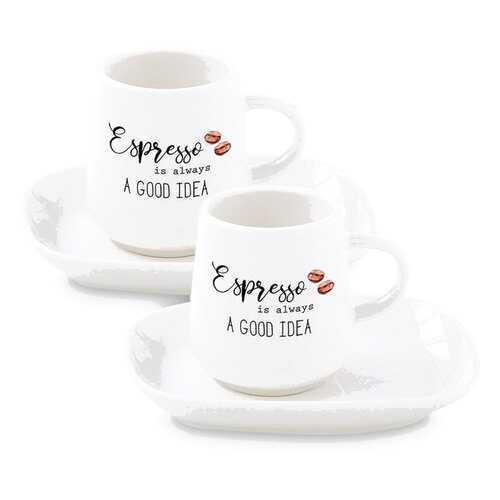 Набор 2 чашки и 2 блюдца для кофе Easy Life KITCHEN ELEMENTS, фарфор в Швейный мир