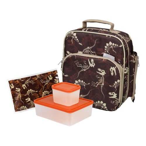 Сумка для ланча + 2 ланч-бокса + охлаждающий пакет Lunch Box Kit (DINO) в Швейный мир